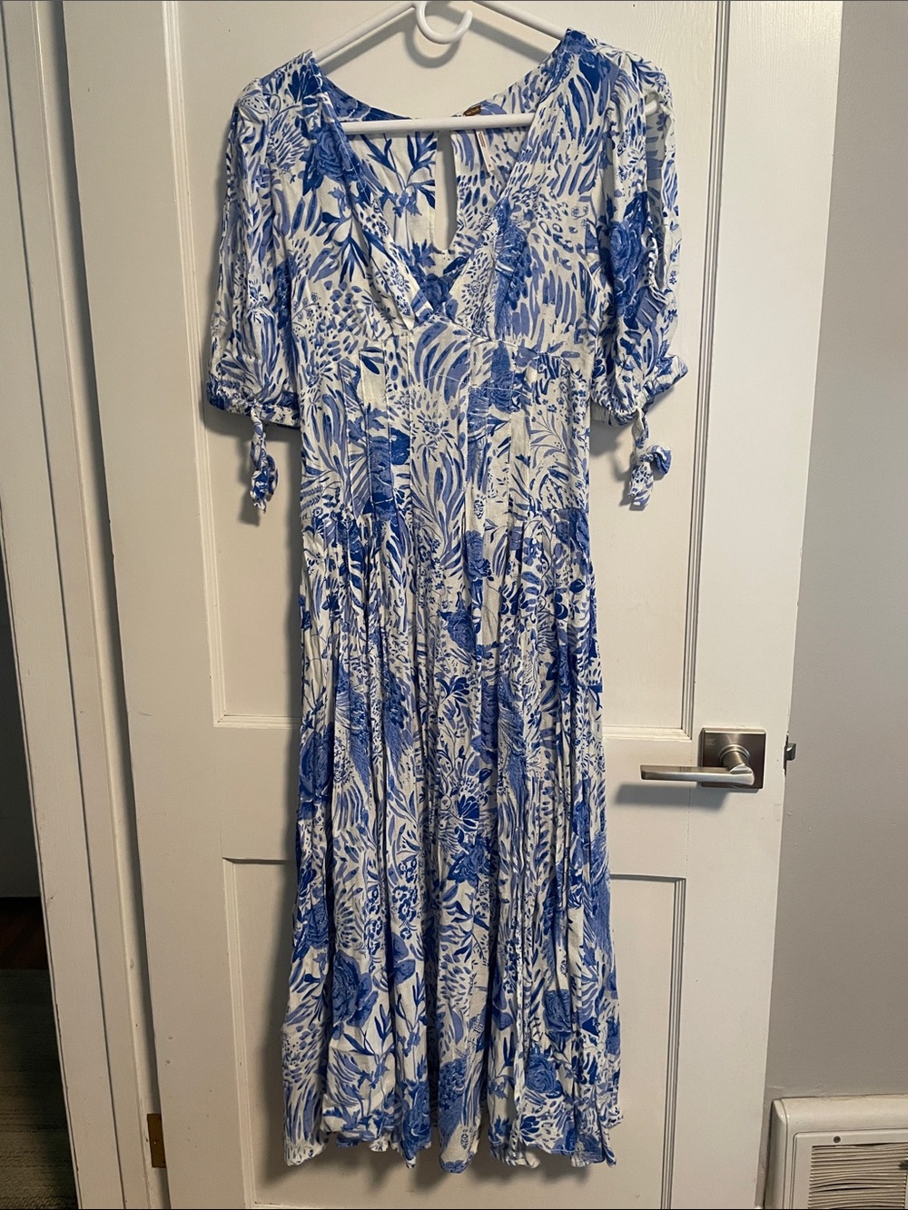Free People Forever Always Botanical Print Midi Dress